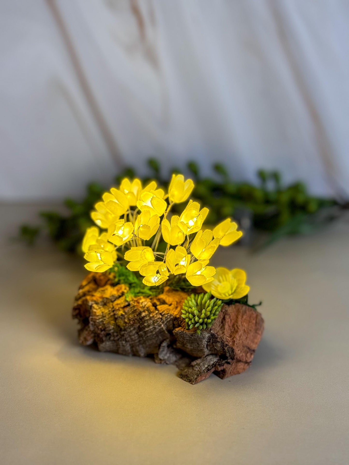 Fairy garden Accessory with tulip fairy lights