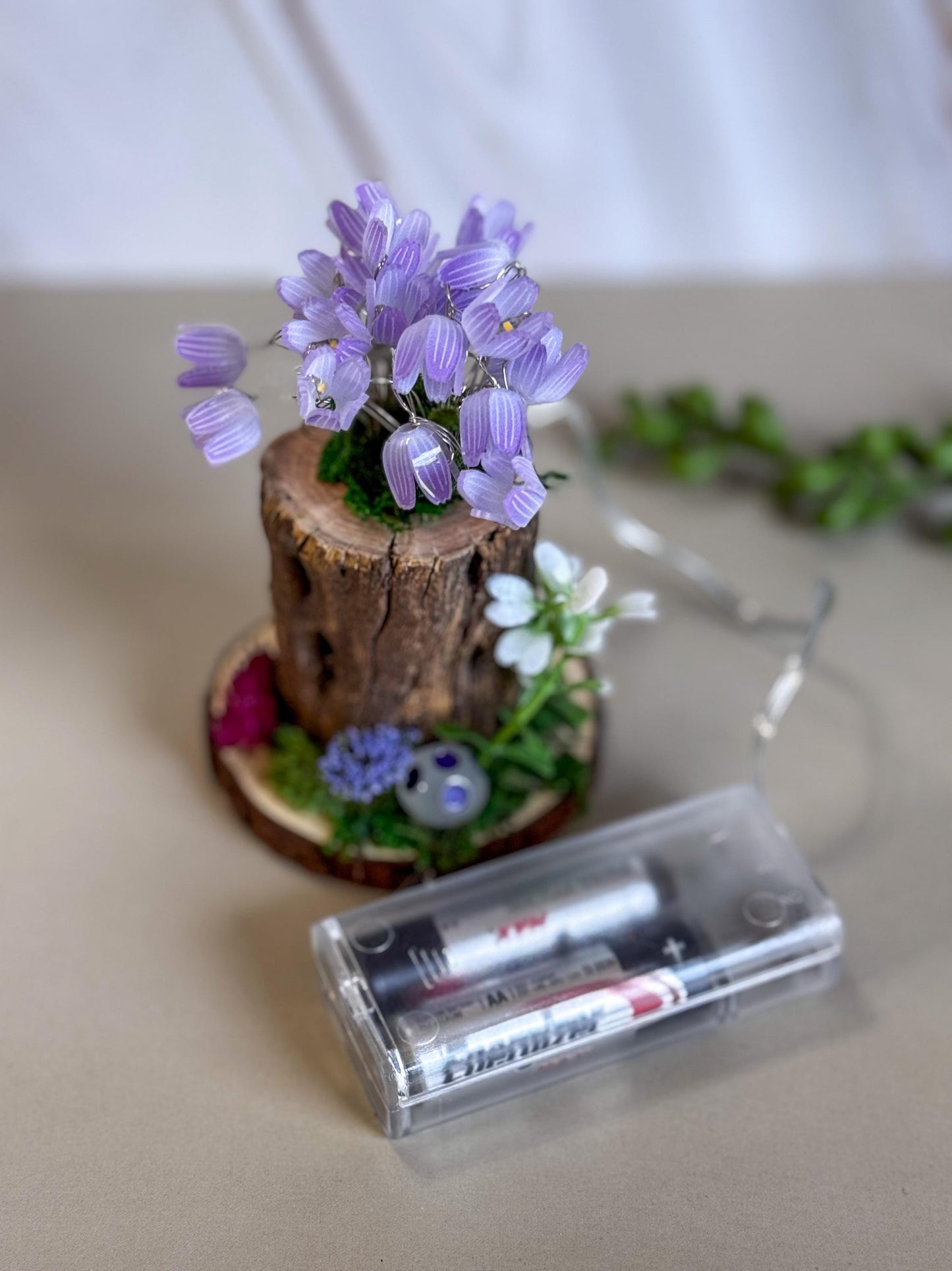 Fairy garden Accessory with tulip fairy lights