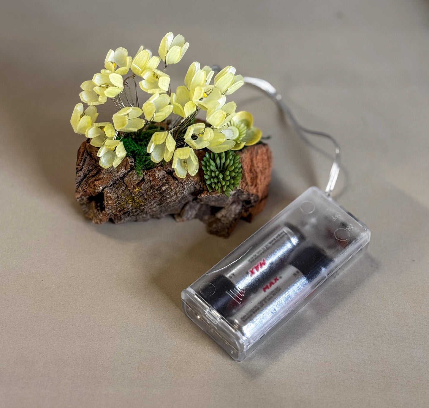 Fairy garden Accessory with tulip fairy lights