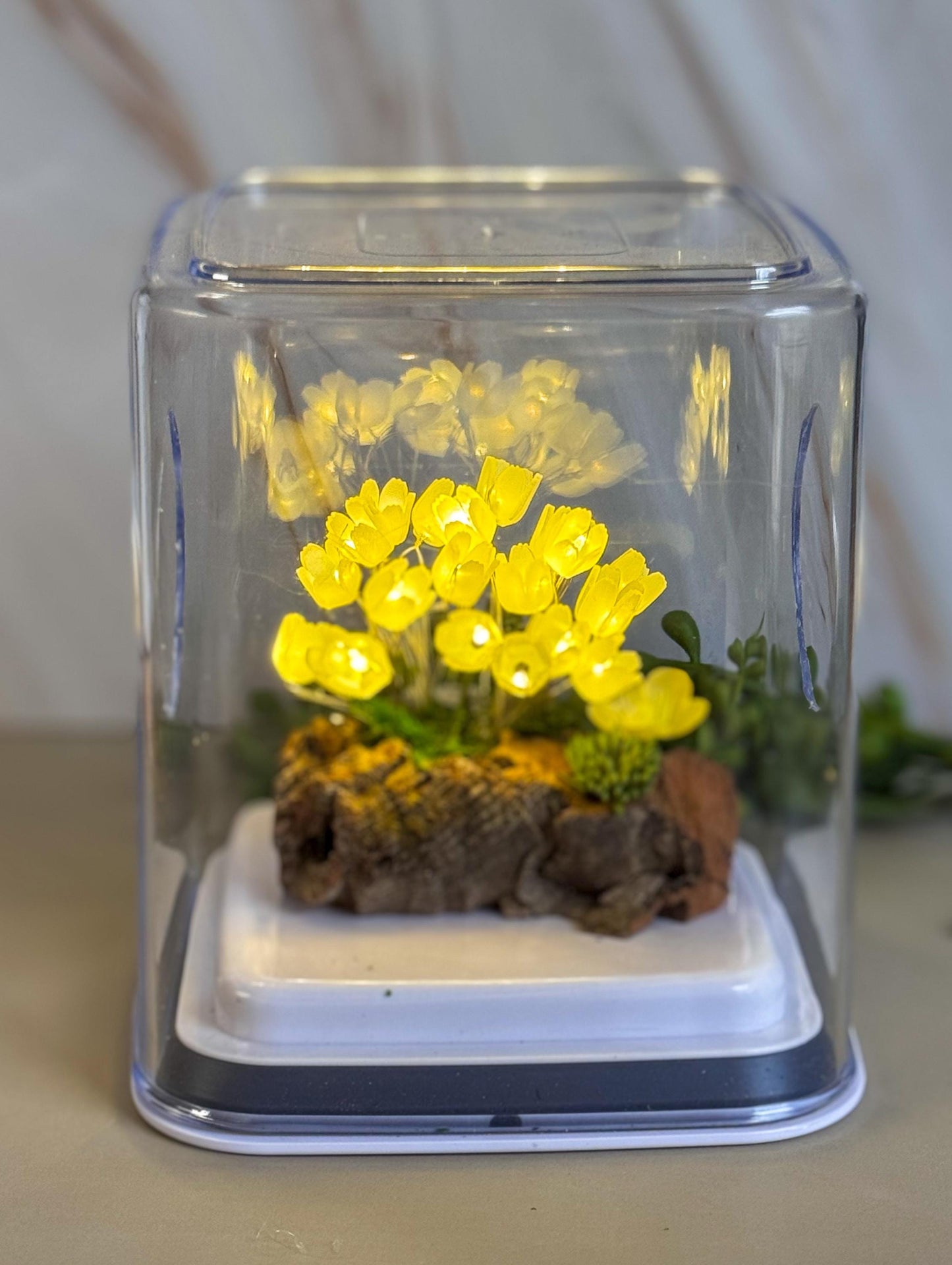 Fairy garden Accessory with tulip fairy lights