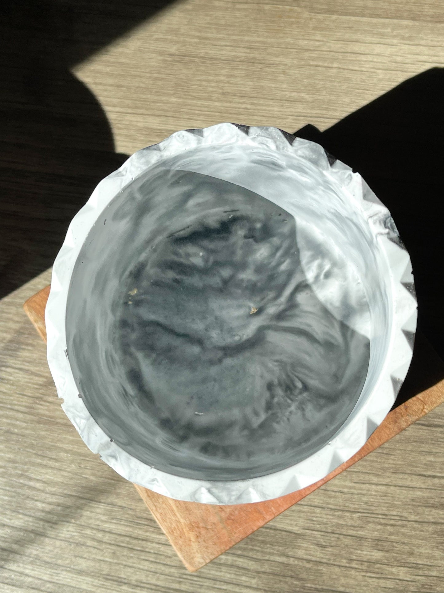 Modern Marbled Cement Jars, Makeup Brush Holder, Succulent Planter, Black & White Decor