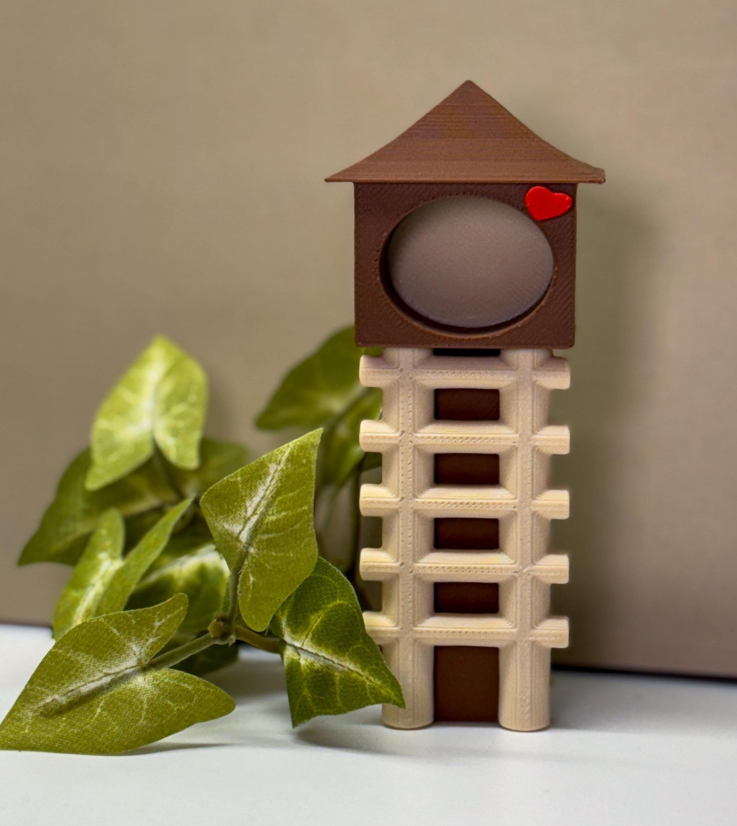 3D Printed Jumping Spider Hide with Ladder, Magnetic Enclosure Accessory