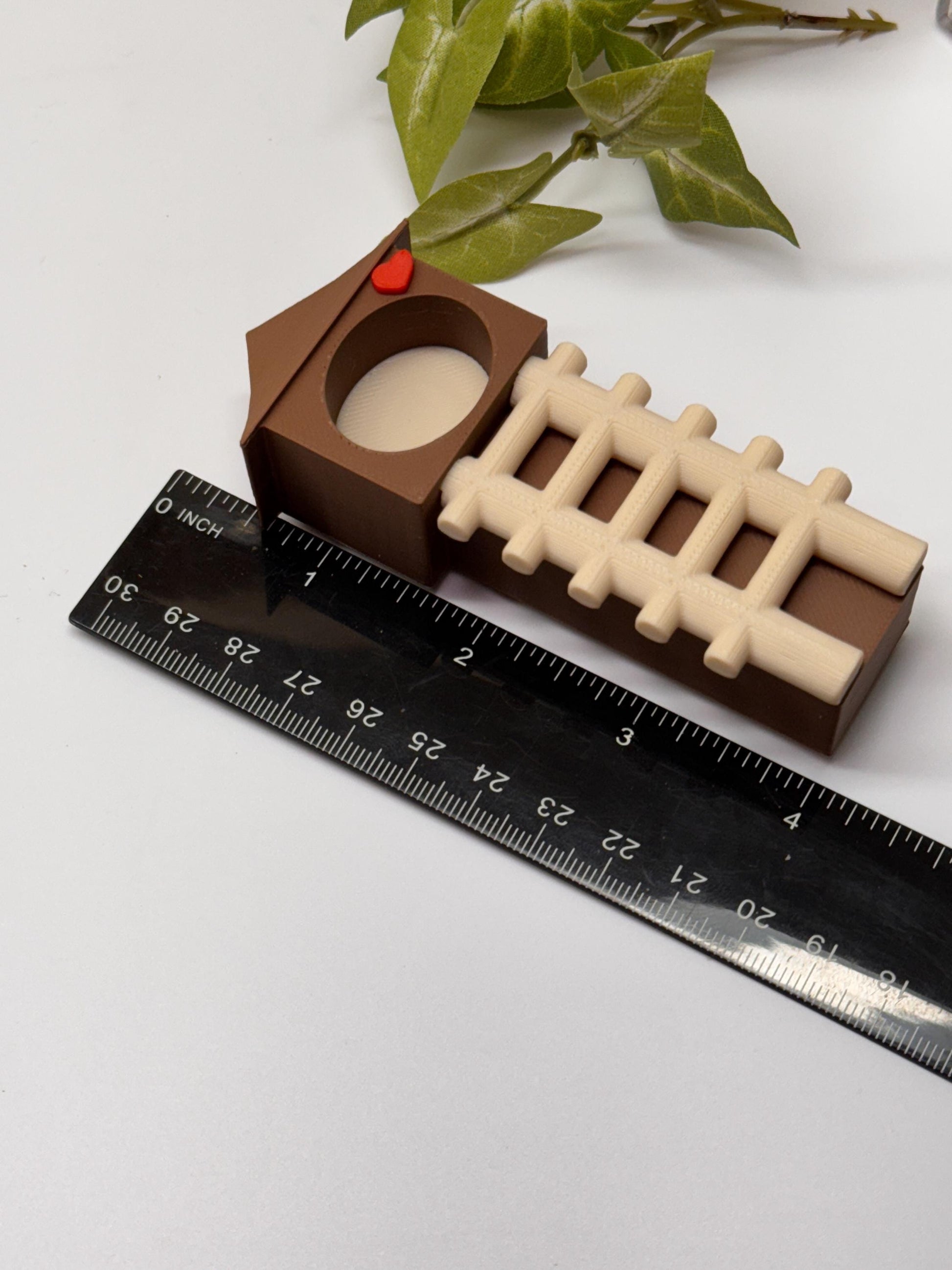 3D Printed Jumping Spider Hide with Ladder, Magnetic Enclosure Accessory