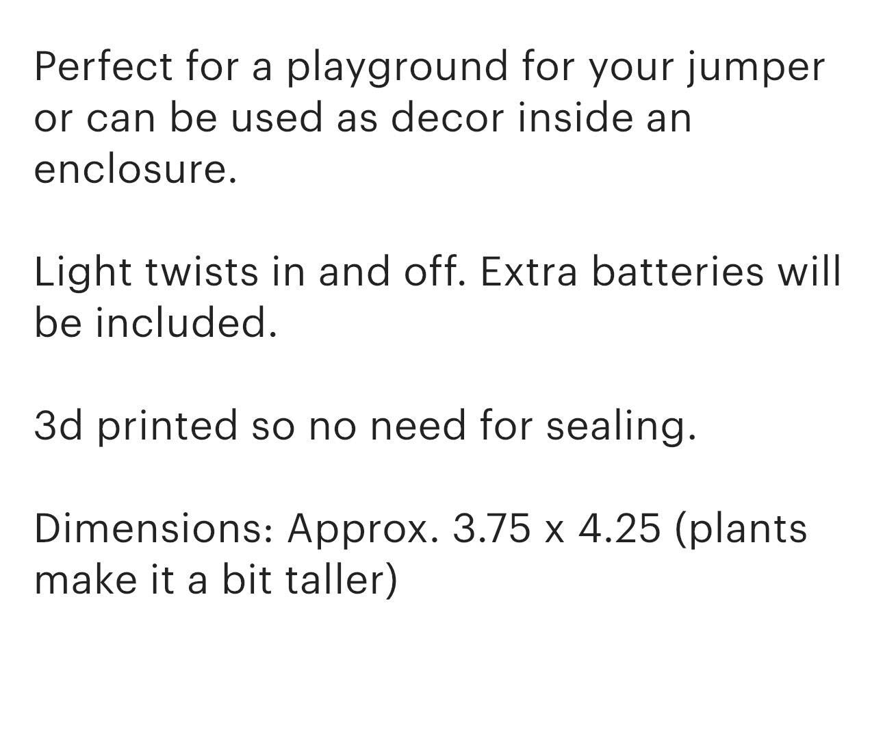 Jumping Spider Playset or Playground