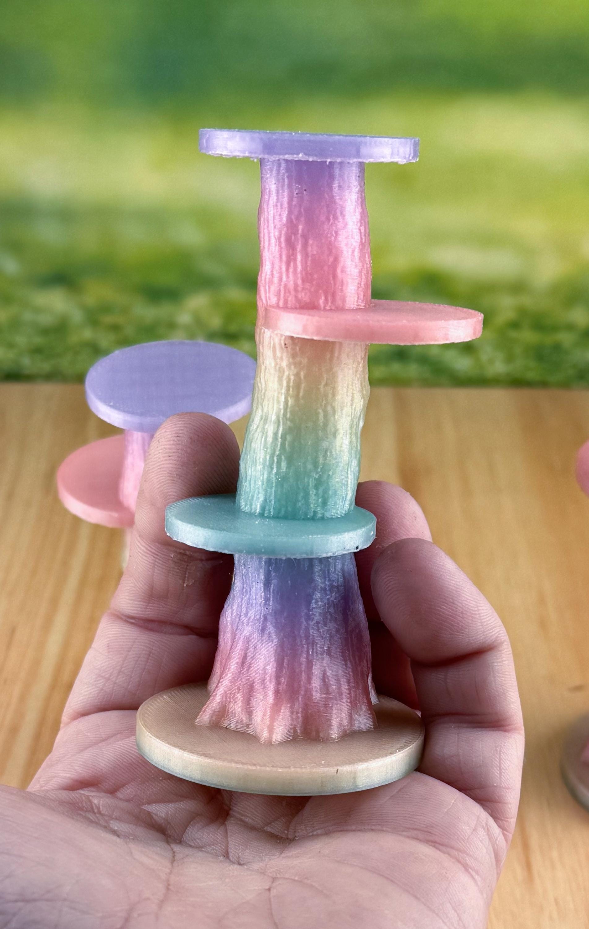 Rainbow Glow in the Dark Jumping Spider Tower playground or enclosure accessory