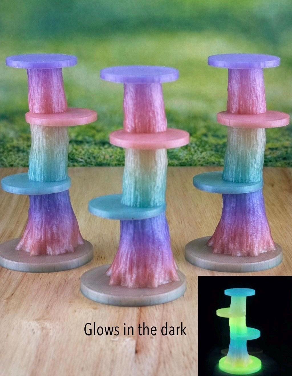 Rainbow Glow in the Dark Jumping Spider Tower playground or enclosure accessory