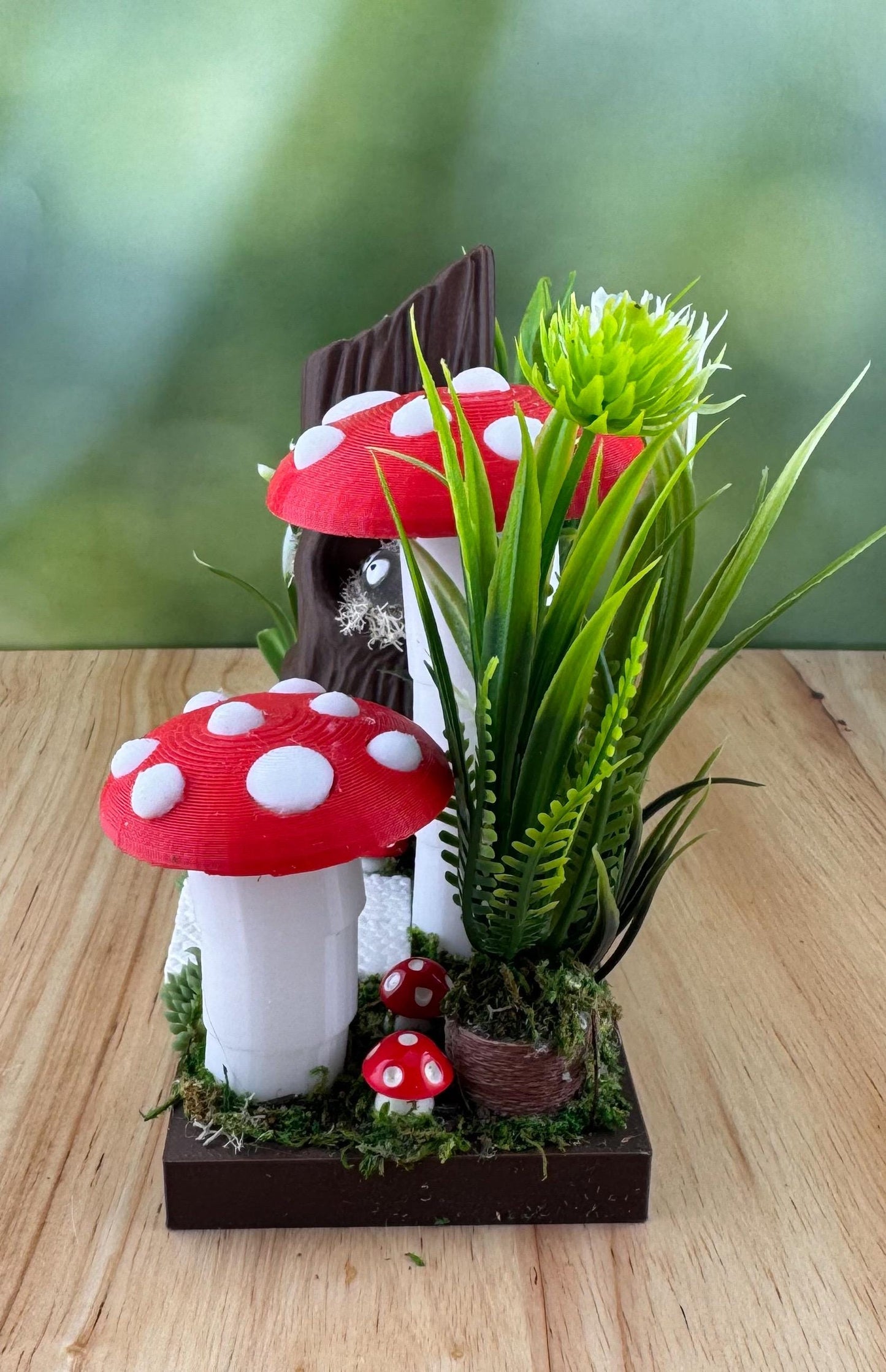 Mushroom and Tree Set. Jumping Spider Decor/Decoration/accessory for enclosure or playground.