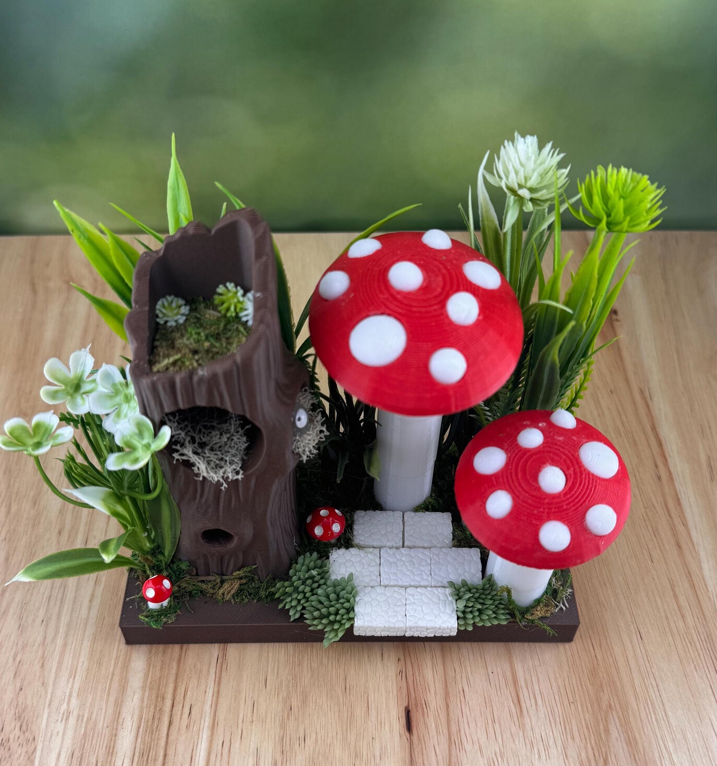 Mushroom and Tree Set. Jumping Spider Decor/Decoration/accessory for enclosure or playground.