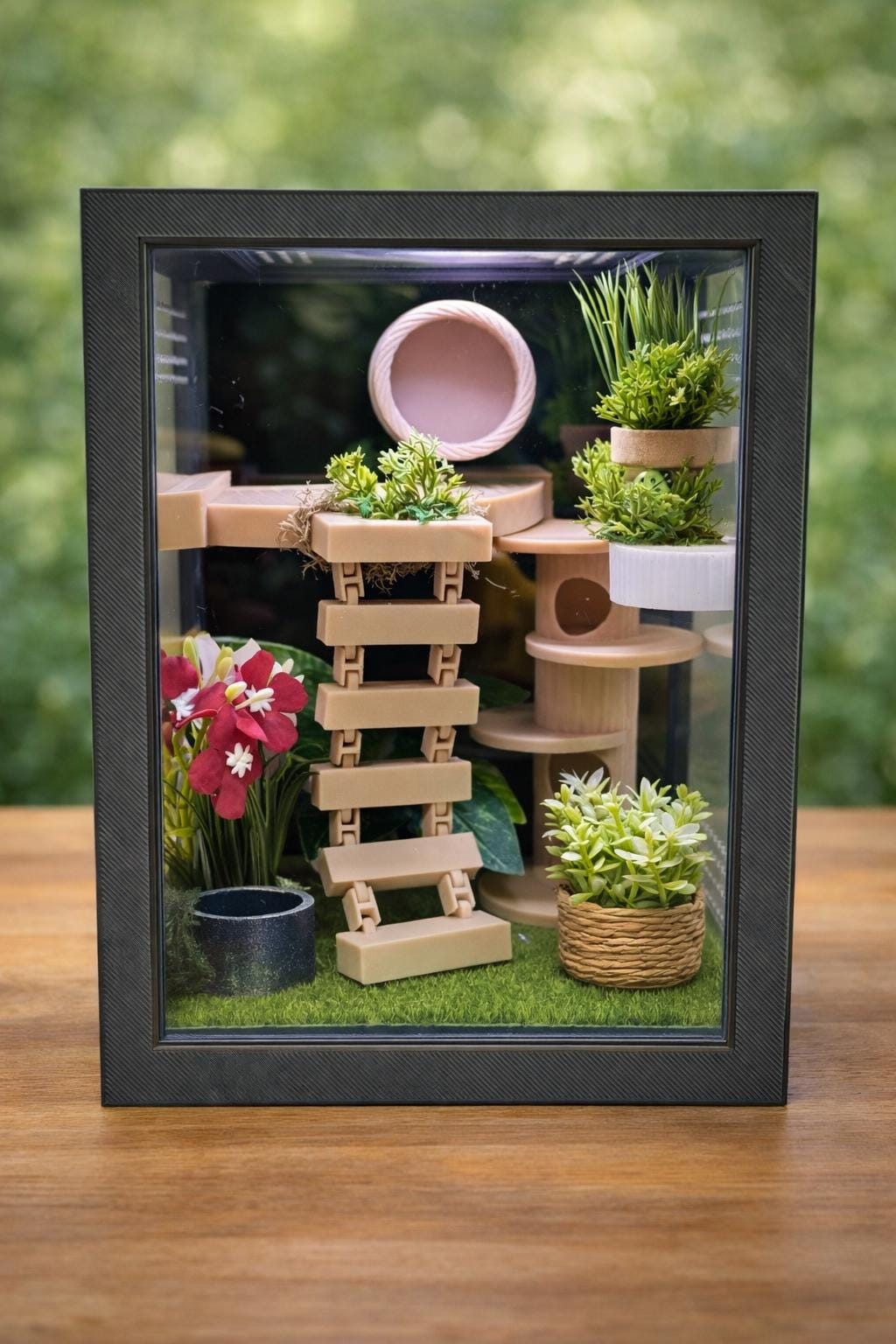 Jumping Spider Enclosure, Front Opening Habitat (7.25x5.5x5x5)