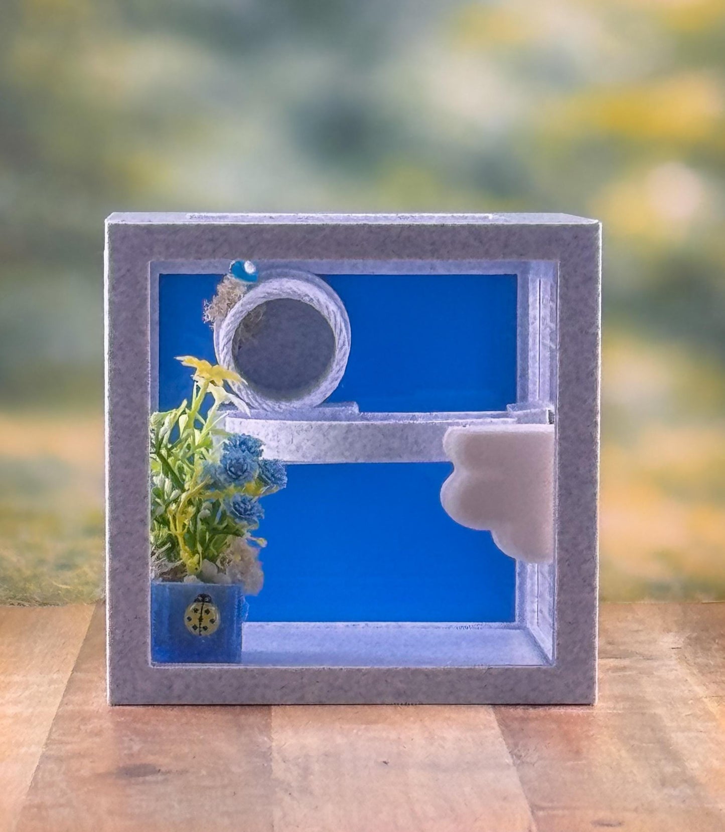 Jumping Spider Enclosure, Front Opening Habitat (4.5x4.5x4.25) Blue Marble