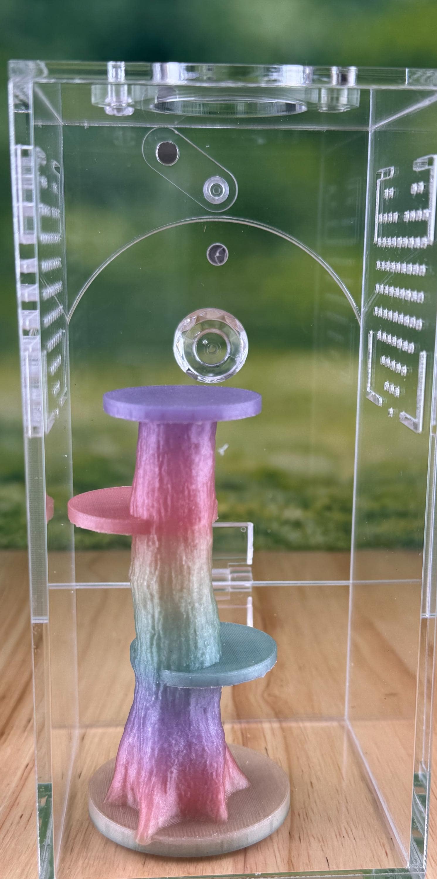 Rainbow Glow in the Dark Jumping Spider Tower playground or enclosure accessory