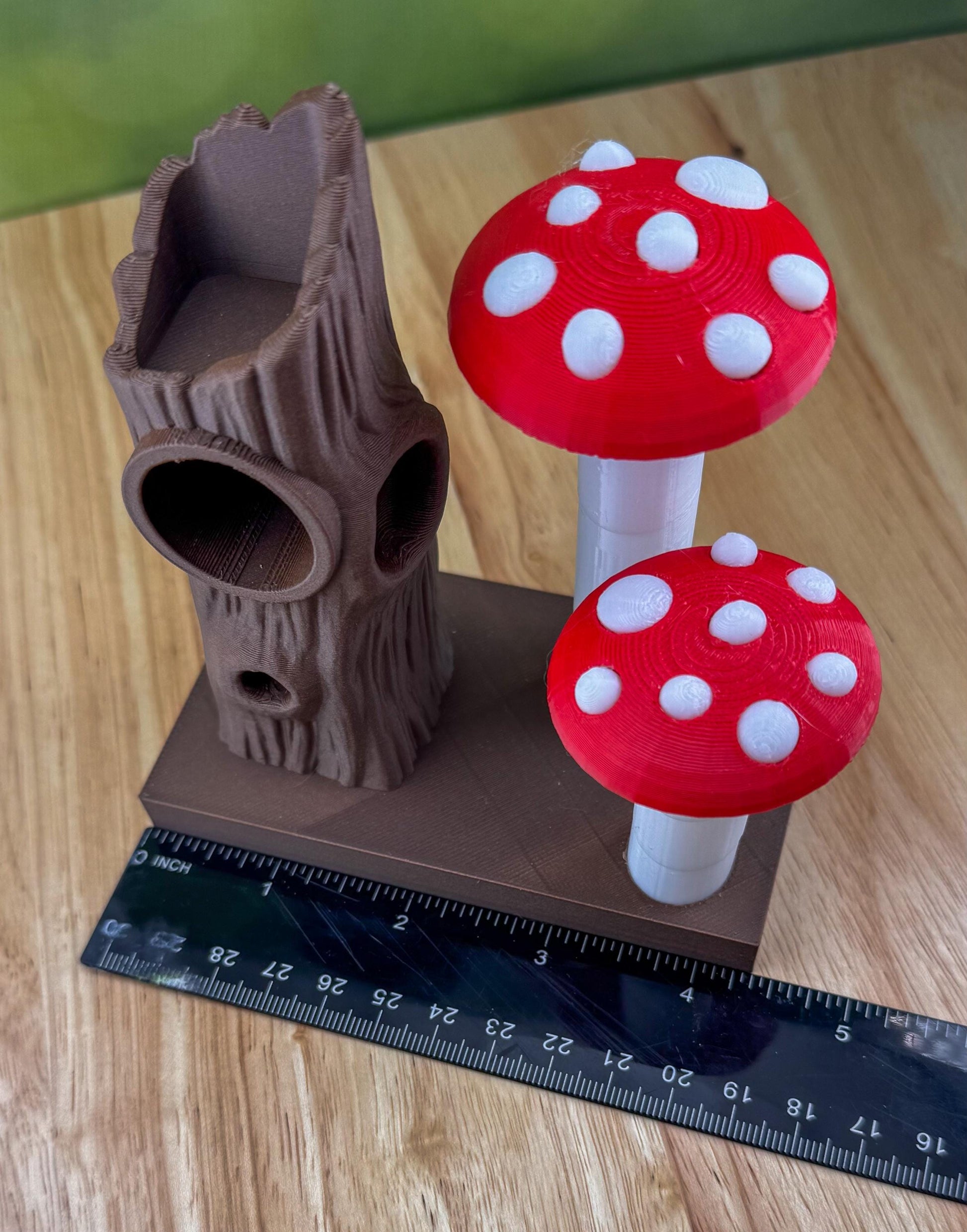 Mushroom and Tree Set. Jumping Spider Decor/Decoration/accessory for enclosure or playground.