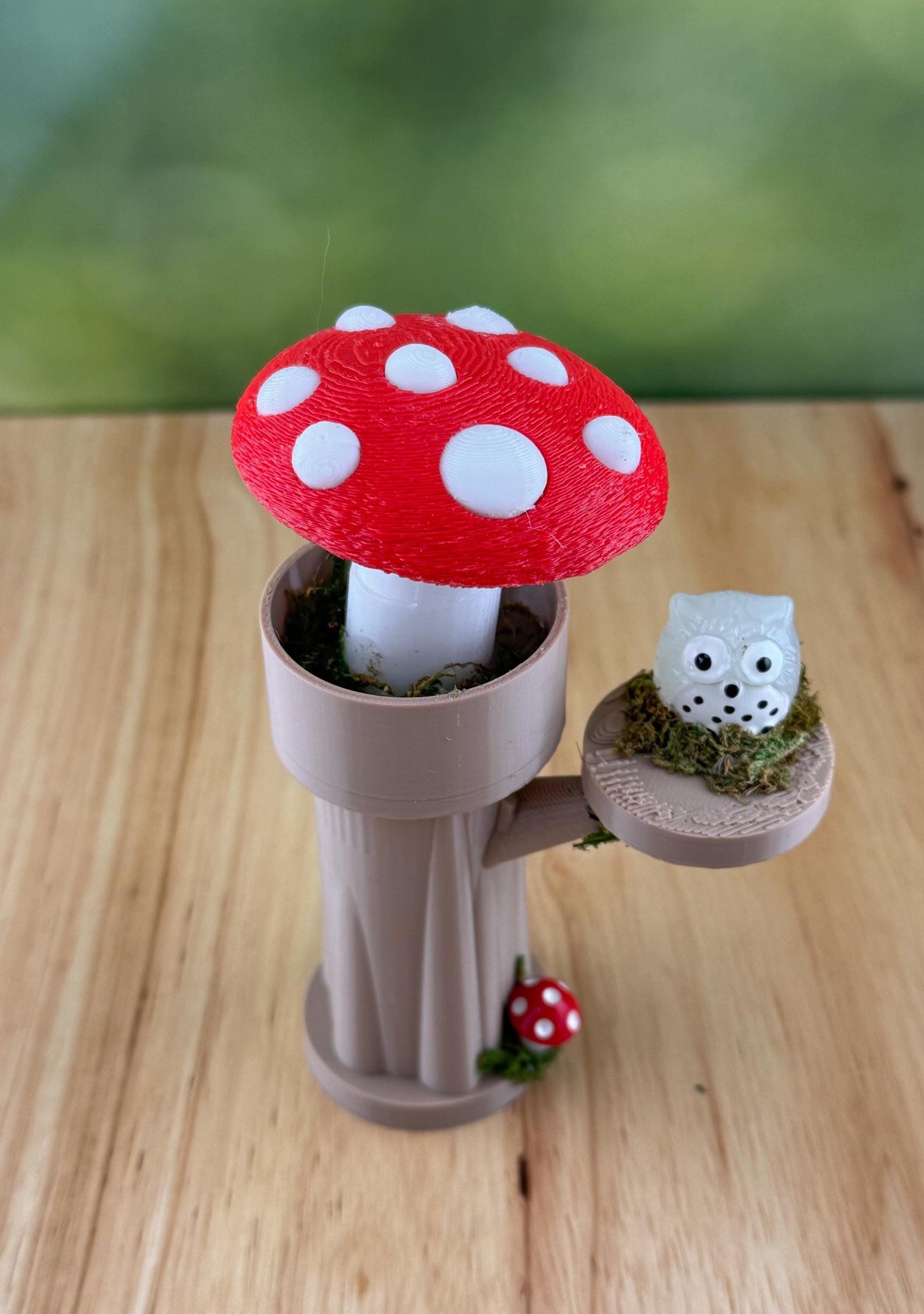 Mushroom Tower and shelf. Jumping Spider Decor/Decoration/accessory for enclosure or playground.
