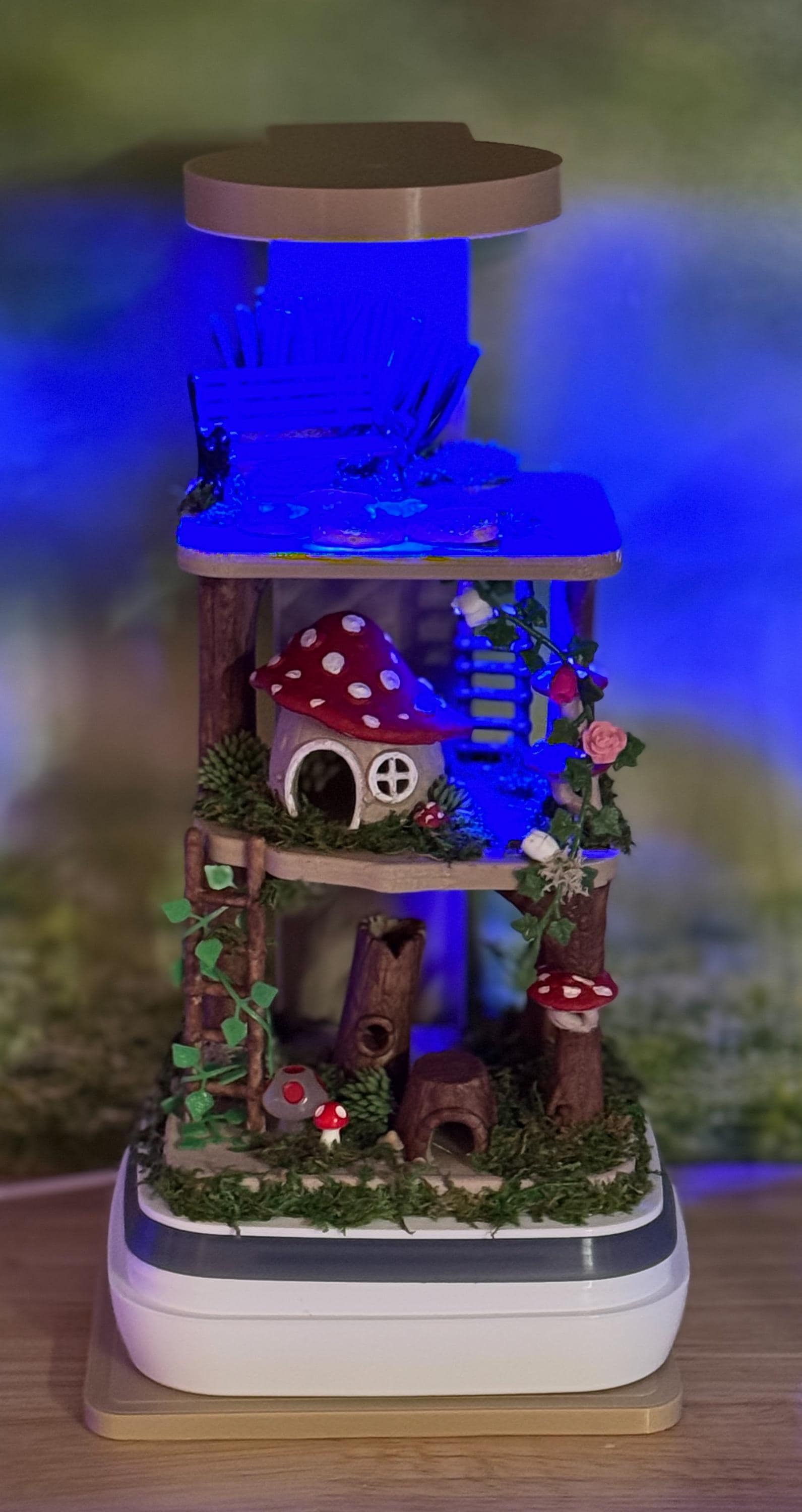 Decorated Jumping Spider Enclosure, 5x5x9, , READY TO SHIP, extra large spider house