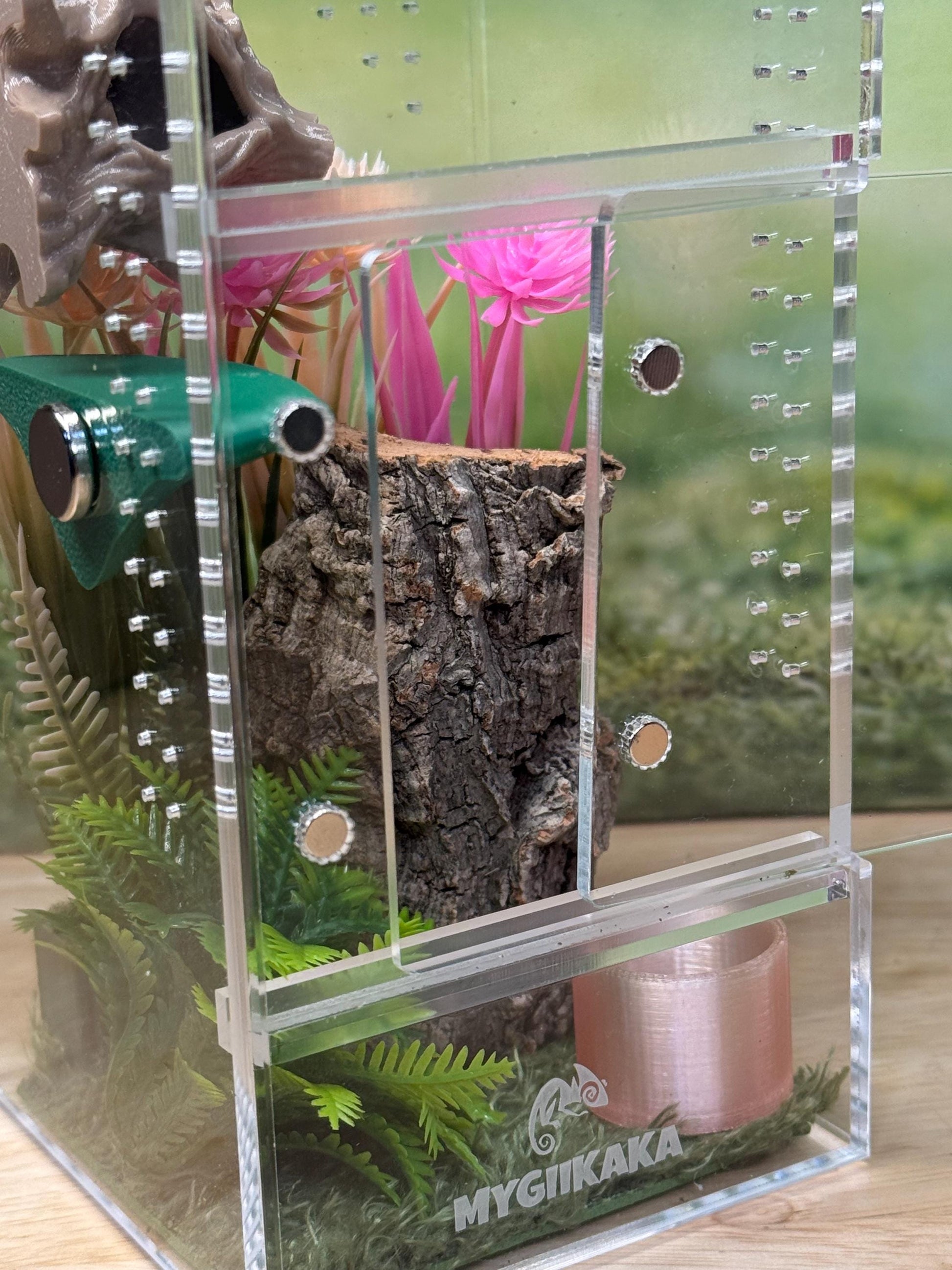 Acrylic Jumping Spider Enclosure, Front Opening Habitat (3x3x6)
