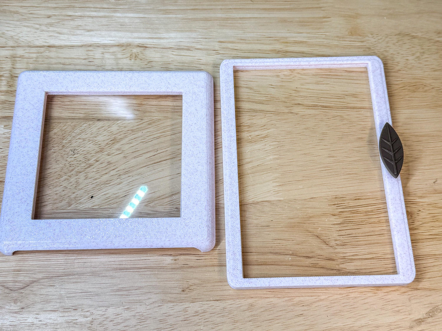 CUSTOM **Jumping Spider Enclosure, Front Opening Habitat (4.8x5x6.5) Pink Marble and Blue