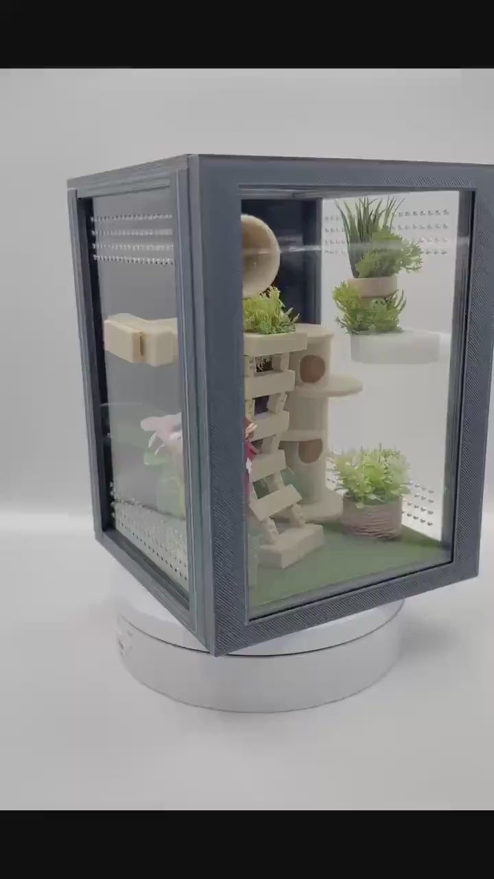 Jumping Spider Enclosure, Front Opening Habitat (7.25x5.5x5x5)